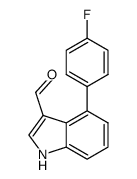 4-(4-fluorophenyl)-1H-indole-3-carbaldehyde Structure