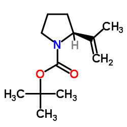 2-Methyl-2-propanyl (2S)-2-isopropenyl-1-pyrrolidinecarboxylate Structure