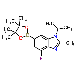 4-氟-2-甲基-1-(异丙基)-6-(4,4,5,5-四甲基-1,3,2-二氧杂环己硼烷-2-基)-1H-苯并咪唑图片