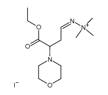 (Z)-2-(4-ethoxy-3-morpholino-4-oxobutylidene)-1,1,1-trimethylhydrazin-1-ium iodide结构式