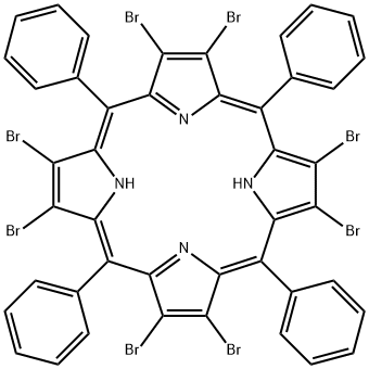 2,3,7,8,12,13,17,18-(octabromo)-5,10,15,20-(tetraphenyl)porphyrin结构式