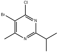 Pyrimidine, 5-bromo-4-chloro-6-methyl-2-(1-methylethyl)- Structure