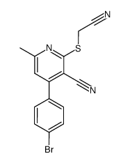 4-(4-Bromphenyl)-2-cyanmethylthio-6-methyl-pyridin-3-carbonitril Structure