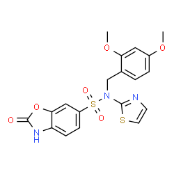 N-(2,4-二甲氧基苄基)-2-氧代-N-(噻唑-2-基)-2,3-二氢苯并[D]噁唑-6-磺酰胺图片