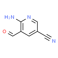 3-Pyridinecarbonitrile, 6-amino-5-formyl- (9CI) Structure