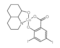 Copper,(2-hydroxy-3,5-diiodobenzoato-O1,O2)(8-quinolinolato-N1,O8)- (9CI) Structure