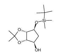 (1R,2S,3S,4S)-4-O-(tert-butyldimethylsilyl)-2,3-O-isopropylidenecyclopentane-1,2,3,4-tetrol Structure