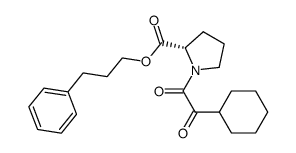 3-phenyl-1-propyl (2S)-1-(2-cyclohexyl-1,2-dioxoethyl)-2-pyrrolidinecarboxylate Structure