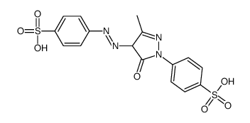 4-[[3-methyl-5-oxo-1-(4-sulfophenyl)-4H-pyrazol-4-yl]diazenyl]benzenesulfonic acid结构式