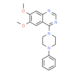 6,7-dimethoxy-4-(4-phenylpiperazin-1-yl)quinazoline结构式