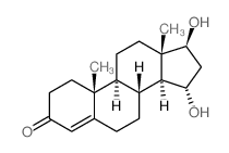 Androst-4-en-3-one,15,17-dihydroxy-, (15a,17b)-结构式