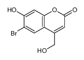 6-bromo-7-hydroxy-4-(hydroxymethyl)-2H-chromen-2-one structure