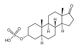 (3a,5a)Androstan-17-one, 3-(sulfooxy)-,结构式