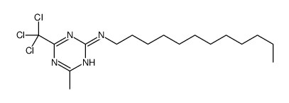 N-dodecyl-4-methyl-6-(trichloromethyl)-1,3,5-triazin-2-amine Structure