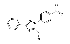 [2-(4-nitro-phenyl)-5-phenyl-2H-[1,2,4]triazol-3-yl]-methanol结构式