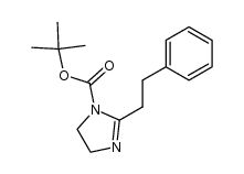 1-tert-butyloxycarbonyl-2-(2-phenylethyl)-2-imidazoline结构式