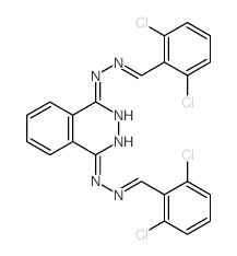 Benzaldehyde, 2,6-dichloro-, 1,4-phthalazinediyldihydrazone(8CI,9CI) Structure