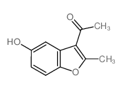 1-(5-羟基-2-甲基苯并呋喃-3-基)乙酮结构式