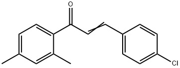 (2E)-3-(4-氯苯基)-1-(2,4-二甲基苯基)丙-2-烯-1-酮结构式