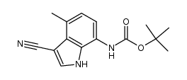 7-(N-tert-Butoxycarbonyl)amino-3-cyano-4-methyl -1H-indole picture