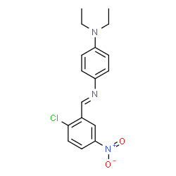 N'-(2-chloro-5-nitrobenzylidene)-N,N-diethyl-1,4-benzenediamine structure