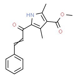 1H-Pyrrole-3-carboxylicacid,2,4-dimethyl-5-(1-oxo-3-phenyl-2-propenyl)-,methylester(9CI)结构式