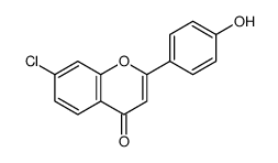 7-chloro-2-(4-hydroxyphenyl)chromen-4-one Structure