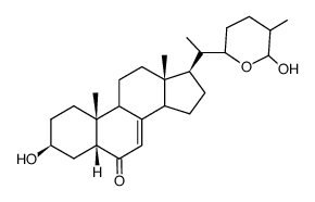 22,26-Epoxy-3β,26-dihydroxy-5β-cholest-7-en-6-one Structure