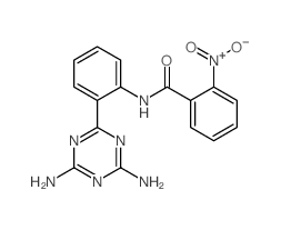 N-[2-(4,6-diamino-1,3,5-triazin-2-yl)phenyl]-2-nitro-benzamide Structure