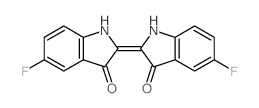 3H-Indol-3-one,5-fluoro-2-(5-fluoro-1,3-dihydro-3-oxo-2H-indol-2-ylidene)-1,2-dihydro-结构式