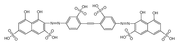 4,4'-Bis-(1,8-dihydroxy-3,6-disulfo-naphthyl-(2)-azo)-stilben-disulfonsaeure-(2,2')结构式