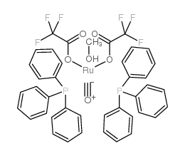 羰基双(三氟乙酰基)双(三苯基膦)钌(II)甲醇加合物结构式