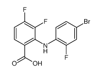 2-(4-bromo-2-fluoroanilino)-3,4-difluorobenzoic acid结构式