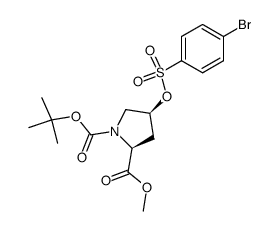 2-Methyl 1-(2-methyl-2-propanyl)(2S,4S)-4-{[(4-bromophenyl)sulfonyl]oxy}-1,2-pyrrolidinedicarboxylate structure