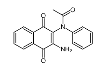 N-(3-amino-1,4-dioxo-1,4-dihydronaphthalen-2-yl)-N-phenylacetamide结构式