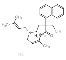 4-(bis(3-methylbut-2-enyl)amino)-2-ethyl-2-naphthalen-1-yl-butanamide structure