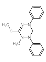 2-methyl-3-methylsulfanyl-1,5-diphenyl-6H-1,2,4,5-tetrazine结构式