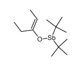 (t-C4H9)2SbOC(C2H5)CHCH3 Structure