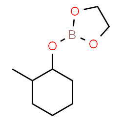 2-[(2-Methylcyclohexyl)oxy]-1,3,2-dioxaborolane结构式