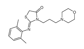 2-(2,6-dimethylphenyl)imino-3-(3-morpholin-4-ylpropyl)-1,3-thiazolidin-4-one结构式