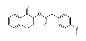 1-oxo-1,2,3,4-tetrahydro-2-naphthalenyl-2-(4-methylsulfanylphenyl)acetate Structure