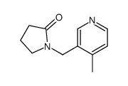 1-[(4-methylpyridin-3-yl)methyl]pyrrolidin-2-one结构式