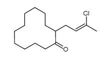 2-(3-Chlorbut-2-enyl) cyclododecanon结构式