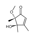 (4R,5S)-4-Hydroxy-5-methoxy-3,4,5-trimethyl-cyclopent-2-enone Structure