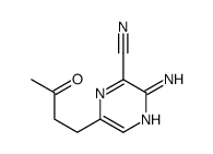 3-amino-6-(3-oxobutyl)pyrazine-2-carbonitrile结构式