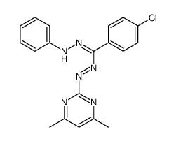 3-(4-chloro-phenyl)-1-(4,6-dimethyl-pyrimidin-2-yl)-5-phenyl-formazan结构式