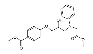 4-[2-Hydroxy-3-(methoxycarbonylmethyl-phenyl-amino)-propoxy]-benzoic acid methyl ester Structure