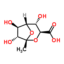 L-glycero-D-manno-7-Octulo-7,4-furanosonic acid, 2,7-anhydro-8-deoxy-, (7R)- (9CI) structure