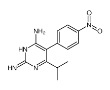 5-(4-nitrophenyl)-6-propan-2-ylpyrimidine-2,4-diamine结构式