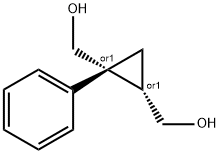 [(1S,2R)-2-(hydroxymethyl)-1-phenylcyclopropyl]methanol structure